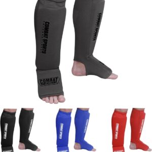 Combat Sports Washable MMA Elastic Cloth Shin & Instep Padded Guards