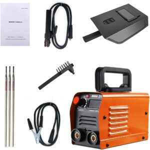 Stick Welder 110/220V LED MMA 250A ARC Welder Machine Portable Arc Welding Machine with Electrode Holder, Crimping Tool, Electric Brush (MMA250L)