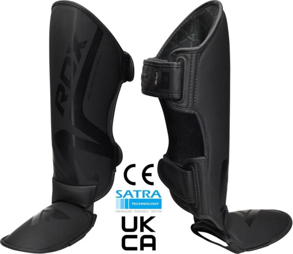 RDX Premium Leather Shin Guards: MMA, Muay Thai & Kickboxing Protection - Image 3