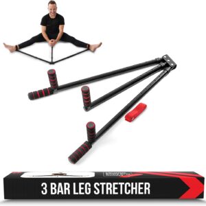 3 Bar Leg Stretcher – Stainless Steel Split Machine MMA Equipment Hamstring Stretcher Device Boosts Range of Motion and Stretching Flexibility – Yoga, Ballet, Dance and Gymnastics Training Equipment