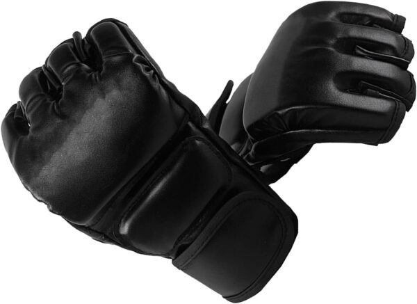 Pro MMA Boxing Gloves: Half-Finger Shock-Absorb Training Mitts for Men & Women - Image 9