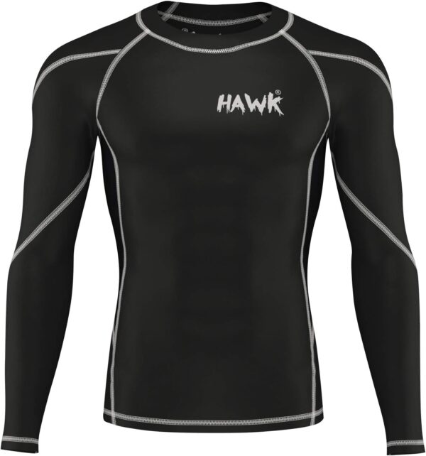 Elite Men's Long Sleeve Compression Rash Guard for MMA BJJ No Gi Training - Image 9