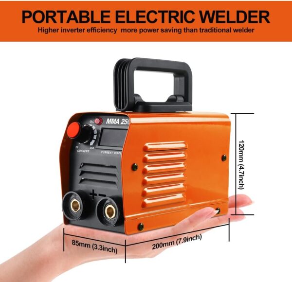 POWERPRO 250A Stick Welder: Dual Voltage MMA Arc Machine w/LED Display - Image 5