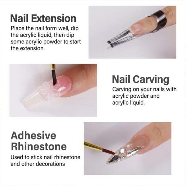 Professional Low Odor Acrylic Nail Liquid Monomer 150ml - Quick Dry - Image 3