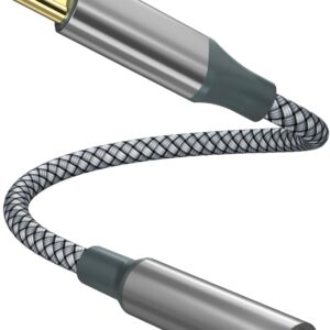 USB C to Aux Audio Dongle Cable Cord, Type C to 3.5mm Female Headphone Jack Adapter for iPhone 16 Pro Max/16 Pro, 15 Pro Max/15 Pro/15 Plus, Samsung Galaxy S23/S22/S21 Ultra, Pixel, iPad Pro, MacBook