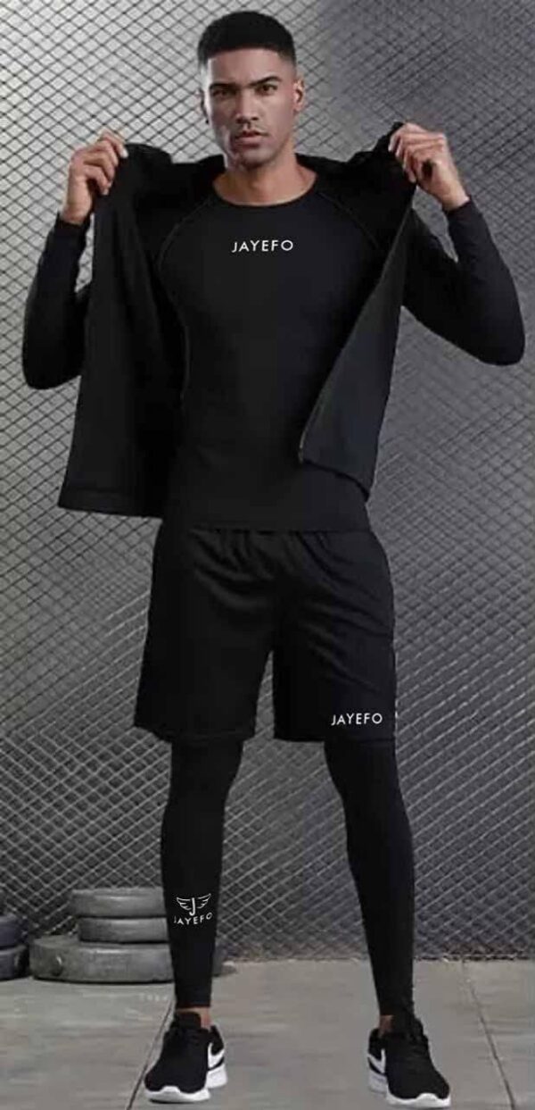 Jayefo Men's Pro Compression Leggings for MMA, BJJ, Gym & Sports Performance - Image 4