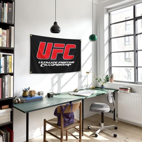 UFC 3x5 FT Championship Banner - Black Fight Fan Wall Decor Man Cave - Image 6