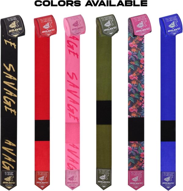 BeSAVAGE Pro Boxing Hand Wraps: 180" Elastic with Knuckle Guards - Image 9