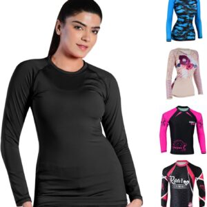 Roar Women MMA Rash Guard BJJ Grappling Training Rash Guard Long Sleeve No-Gi MMA Fight Gear