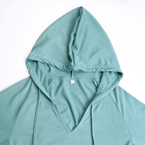 DEBELLY Maternity V-Neck Hoodie | Soft Lightweight Sweatshirt for Pregnancy - Image 3