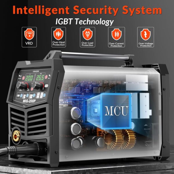 GZ GUOZHI 7-in-1 MIG Welder 200A | Multi-Process Dual Voltage 110V/220V - Image 6