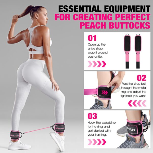 Adjustable Ankle Resistance Bands for Women: Booty & Leg Workout Cuffs - Image 5
