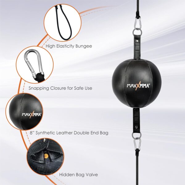 MaxxMMA Pro Boxing Double End Ball: Speed Reflex Training w/ Pump & Mounts - Image 5