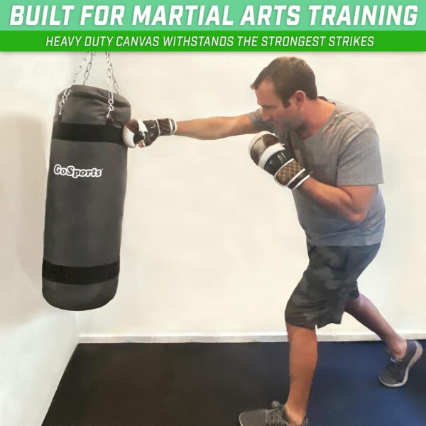 GoSports Heavy-Duty Fillable Punching Bag for Boxing, MMA & Muay Thai Training - Image 5