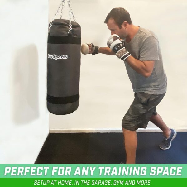 GoSports Heavy-Duty Fillable Punching Bag for Boxing, MMA & Muay Thai Training - Image 6