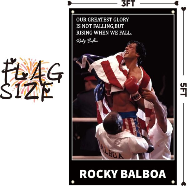 3X5 Rocky Balboa Inspirational Flag with Brass Grommets for Dorm Room Decor - Image 6