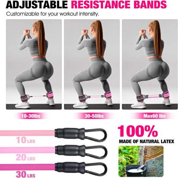 Adjustable Ankle Resistance Bands for Women: Booty & Leg Workout Cuffs - Image 7