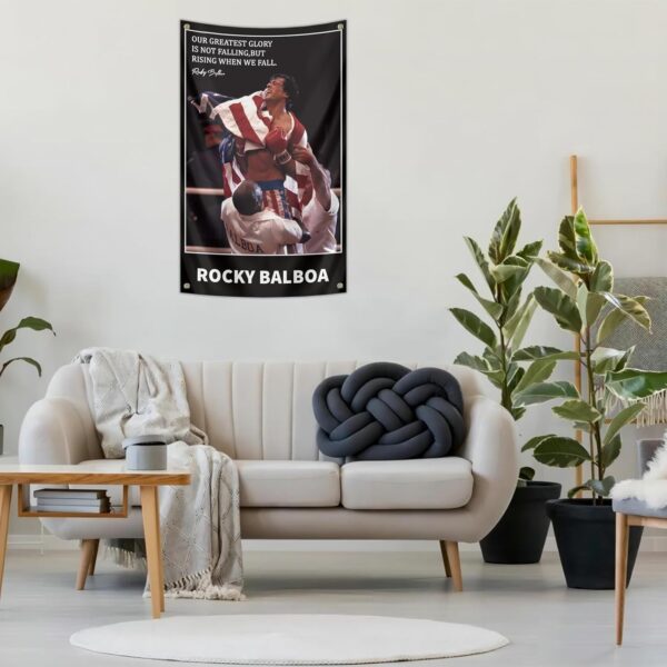 3X5 Rocky Balboa Inspirational Flag with Brass Grommets for Dorm Room Decor - Image 5