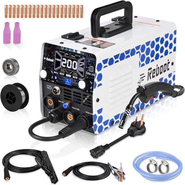 Reboot 5-in-1 200Amp MIG/TIG/Stick Welder, 120V/240V Dual Voltage w/LED - Image 8