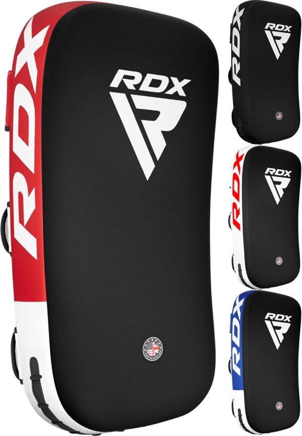 RDX Muay Thai Pad for Training, Curved Kickboxing Kicking Strike Shield, Coaching Kick Boxing, MMA, Martial Arts, Karate, Taekwondo, Punching, Foot, Knee and Elbow Target (One Pad Only)