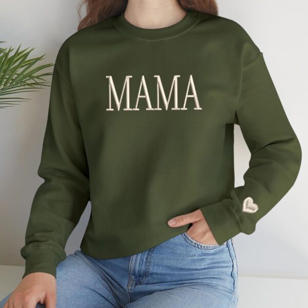 NAZENTI Embroidered Mama Heart Sweatshirt | Cozy Crewneck S-4XL - Image 6