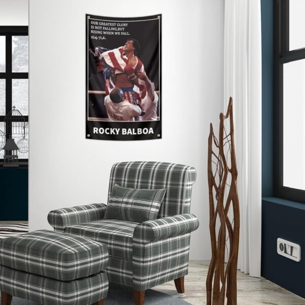3X5 Rocky Balboa Inspirational Flag with Brass Grommets for Dorm Room Decor - Image 2