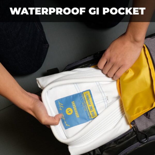 Gold BJJ Heavy-Duty Training Backpack | Waterproof Gi Pocket | BJJ Gear Bag - Image 5