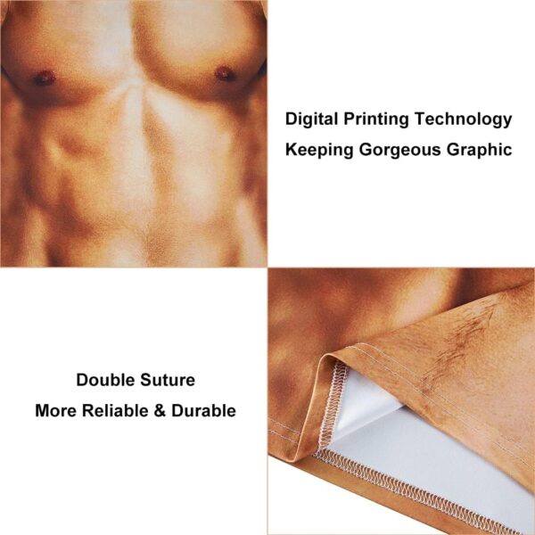 Goodstoworld 3D Fake Abs T-Shirt | Unisex Muscle Print Novelty Costume Tee - Image 6