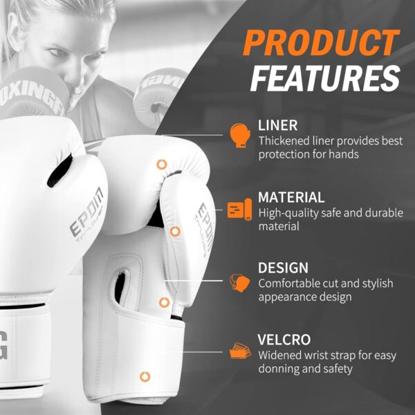FIVING Pro Boxing Gloves | Men Women MMA Muay Thai Kickboxing Training - Image 2