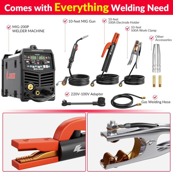 GZ GUOZHI 7-in-1 MIG Welder 200A | Multi-Process Dual Voltage 110V/220V - Image 7