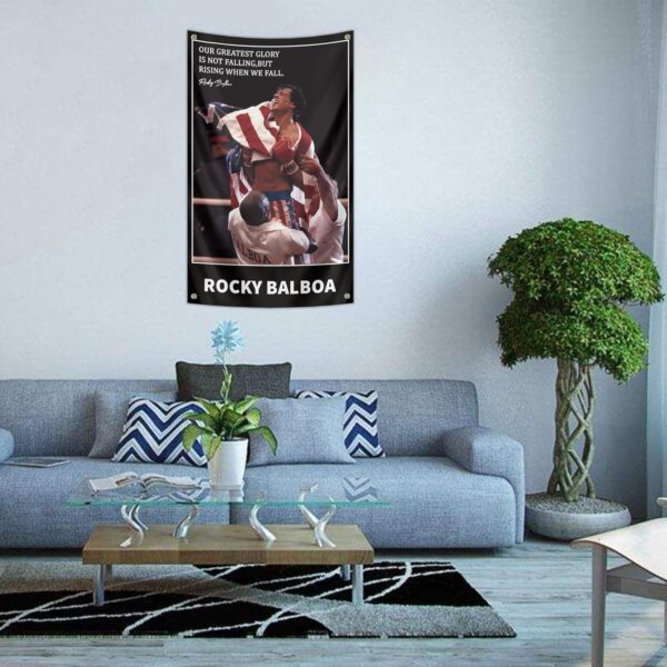 3X5 Rocky Balboa Inspirational Flag with Brass Grommets for Dorm Room Decor - Image 3