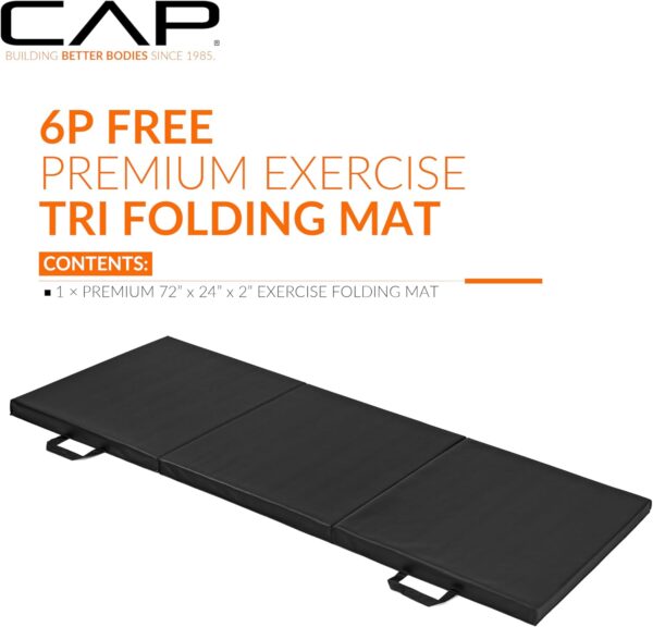 CAP Ultra Grip Foldable Exercise Mat | Anti-Tear | Home & Gym Workouts - Image 2