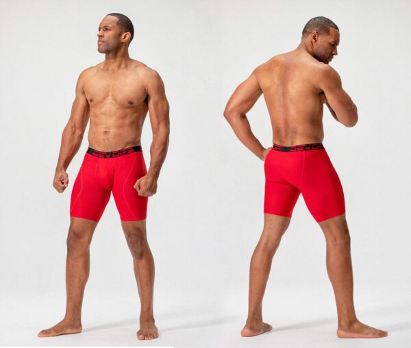 DEVOPS Men's 6" Breathable Mesh Boxer Briefs - Athletic Cool Dry 3 Pack - Image 2
