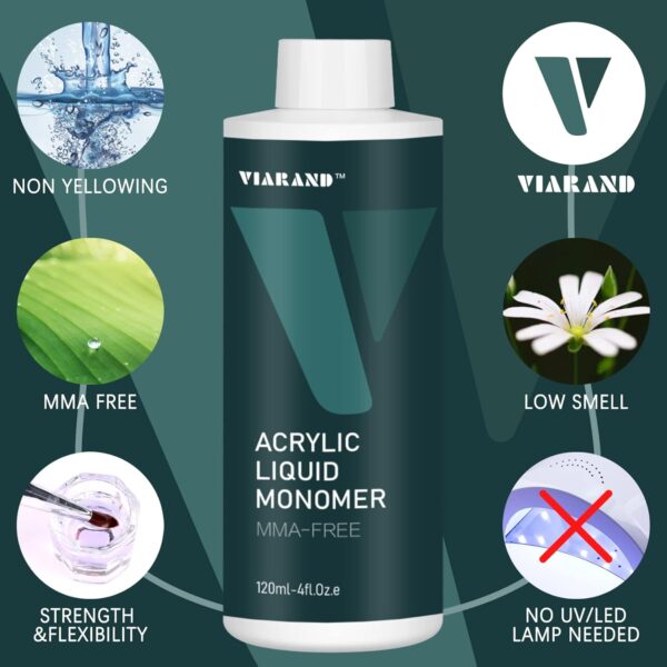 Premium MMA-Free Acrylic Monomer Liquid - 4oz Non-Yellowing Formula (3-Pack) - Image 2