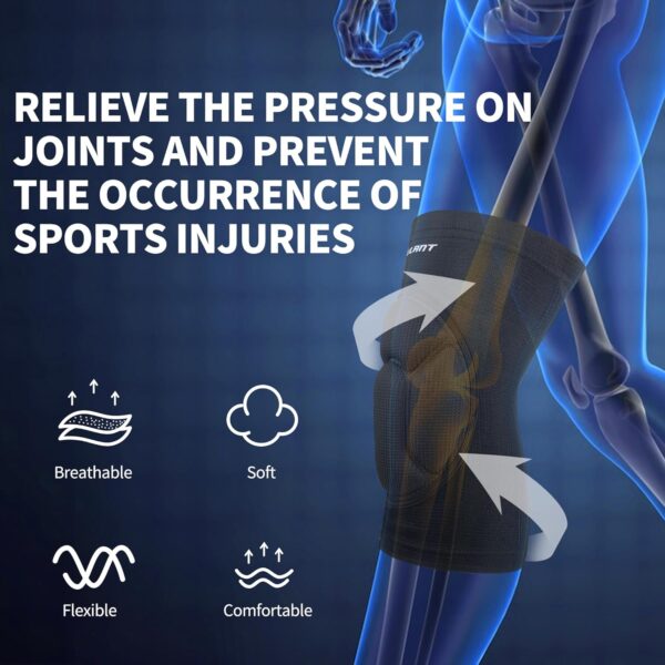 Premium Sports Knee Pads: Anti-Slip Support for Pain Relief & Protection - Image 2