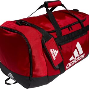 adidas Defender, Sports Duffel Men and Women, Durable Gym Bags, Team Power Red, Large (110L)