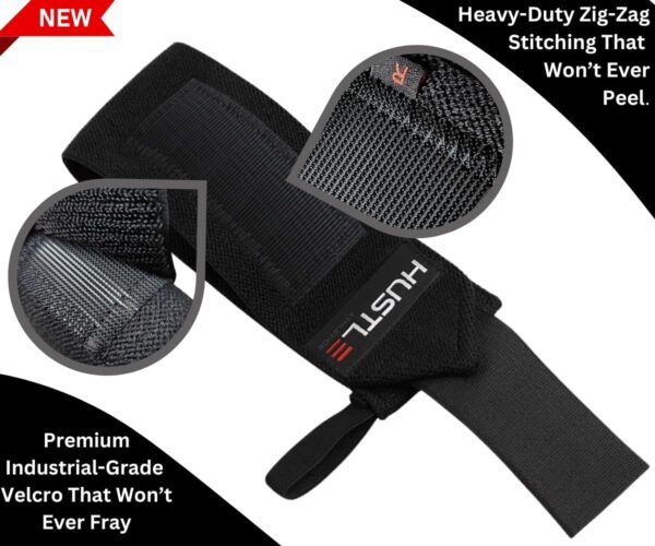USPA Approved Premium Weightlifting Wrist Wraps - Superior Support 12"/18" - Image 3