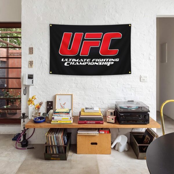 UFC 3x5 FT Championship Banner - Black Fight Fan Wall Decor Man Cave - Image 5