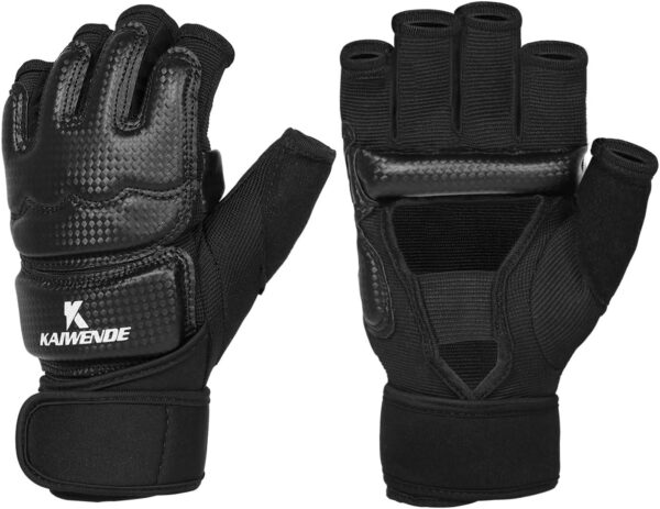 Half Finger Kickboxing Gloves - Also Fit for Taekwondo Sparring,Training Light Workouts, Muay Thai, Martial Arts(Karav MAGA),Karate,Shadow Boxing,Cardio Kickboxing Class,Combat Class