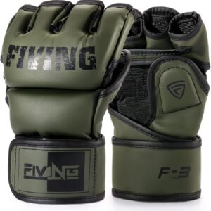 FIVING MMA Gloves for Men & Women,Boxing Gloves for Punching Bag,Sparring,Training,Muay Thai,MMA,Martial Arts Bag Gloves,Kickboxing Gloves with Open Palms