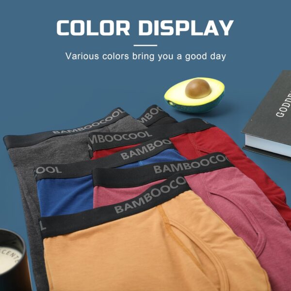 BAMBOO COOL: Men's Breathable Moisture-Wicking Boxer Briefs 7-Pack | Soft Comfort - Image 6