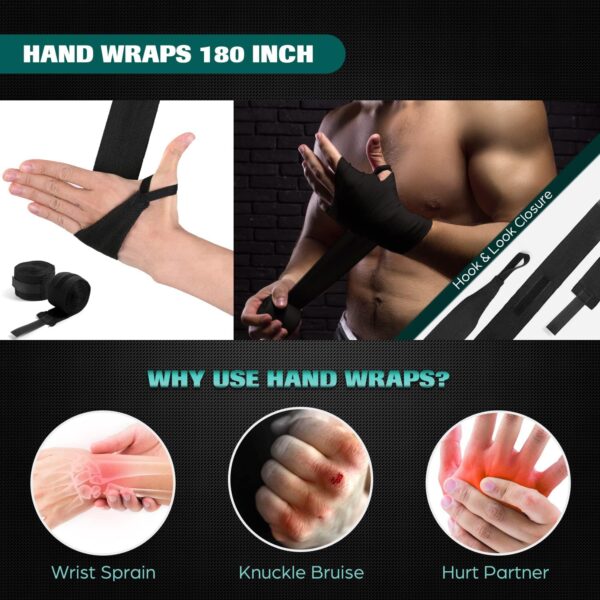 Premium 4FT MMA Punching Bag Set with Gloves & Wraps for Home Training - Image 7