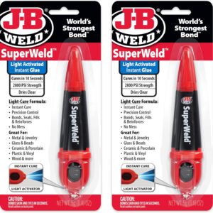 J-B Weld Light-Activated Superglue, Clear, 5g, 2-Pack