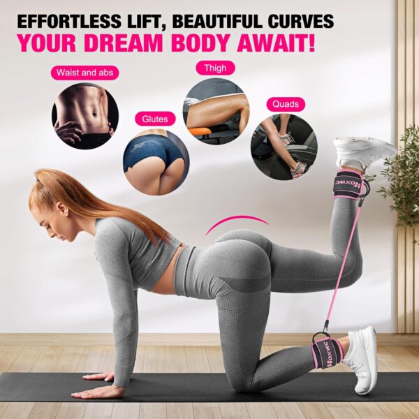 Adjustable Ankle Resistance Bands for Women: Booty & Leg Workout Cuffs - Image 2