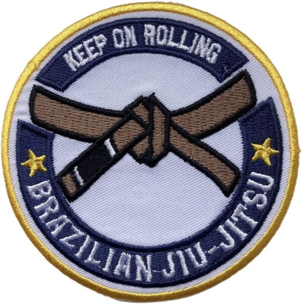 Brown Belt BJJ Patch | Iron/Sew-On Jiu Jitsu Belt Rank for Gi & Bags - Image 2