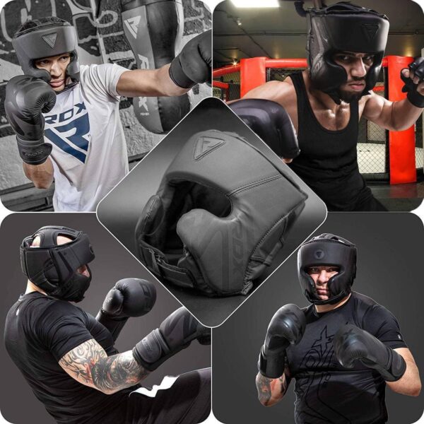 RDX Professional Boxing MMA Headgear | Maya Hide Leather | Multi-Layered Padding - Image 4
