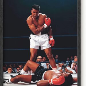 HAUS AND HUES Muhammad Ali Posters - Muhammad Ali Canvas Wall Art in Ring Boxing Prints, Sports and Gym Artwork, Black History Pictures for Wall, Sport Posters for Man Cave (Unframed 12x16)