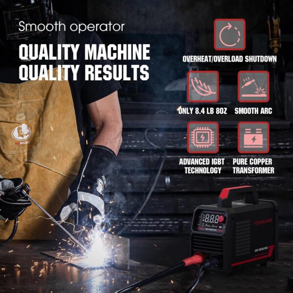 YESWELDER 205Amp Dual Voltage Stick Welder IGBT Digital MMA ARC Machine - Image 8