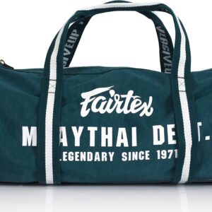 Fairtex BAG9 Retro Style Barrel Bag Thai Boxing Heavy Gym Bag Myay Thai MMA (Green)