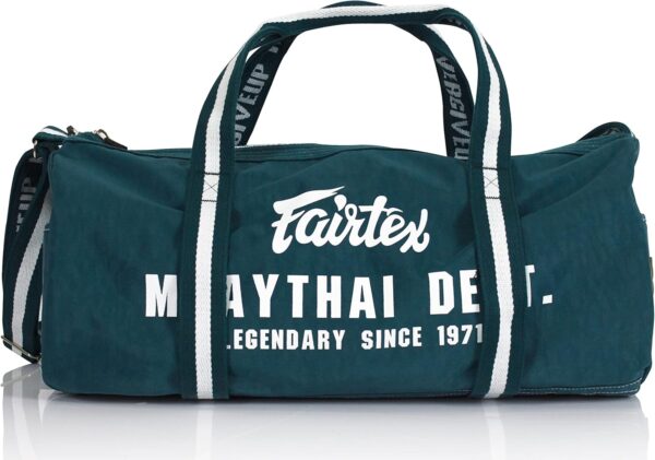 Fairtex BAG9 Retro Style Barrel Bag Thai Boxing Heavy Gym Bag Myay Thai MMA (Green)
